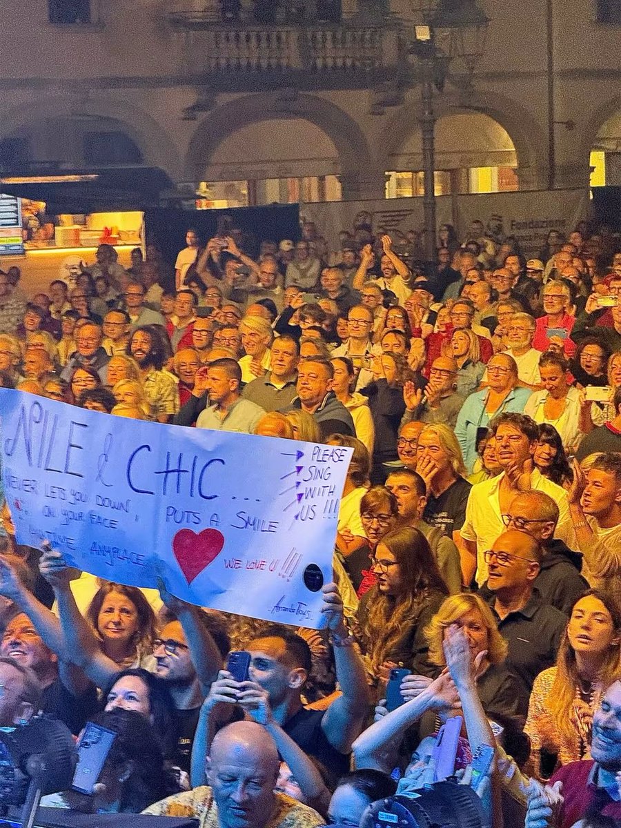 nilerodgers's tweet image. A future CHICster in Marostica, Italy
#how #can #there #be #more #Love #? #new #fan #singing #every #song