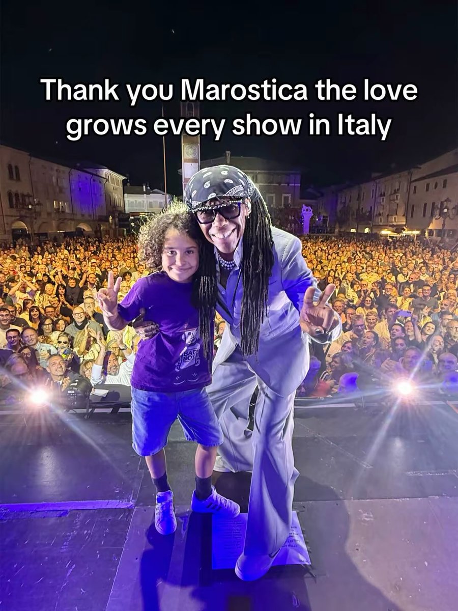 nilerodgers's tweet image. A future CHICster in Marostica, Italy
#how #can #there #be #more #Love #? #new #fan #singing #every #song