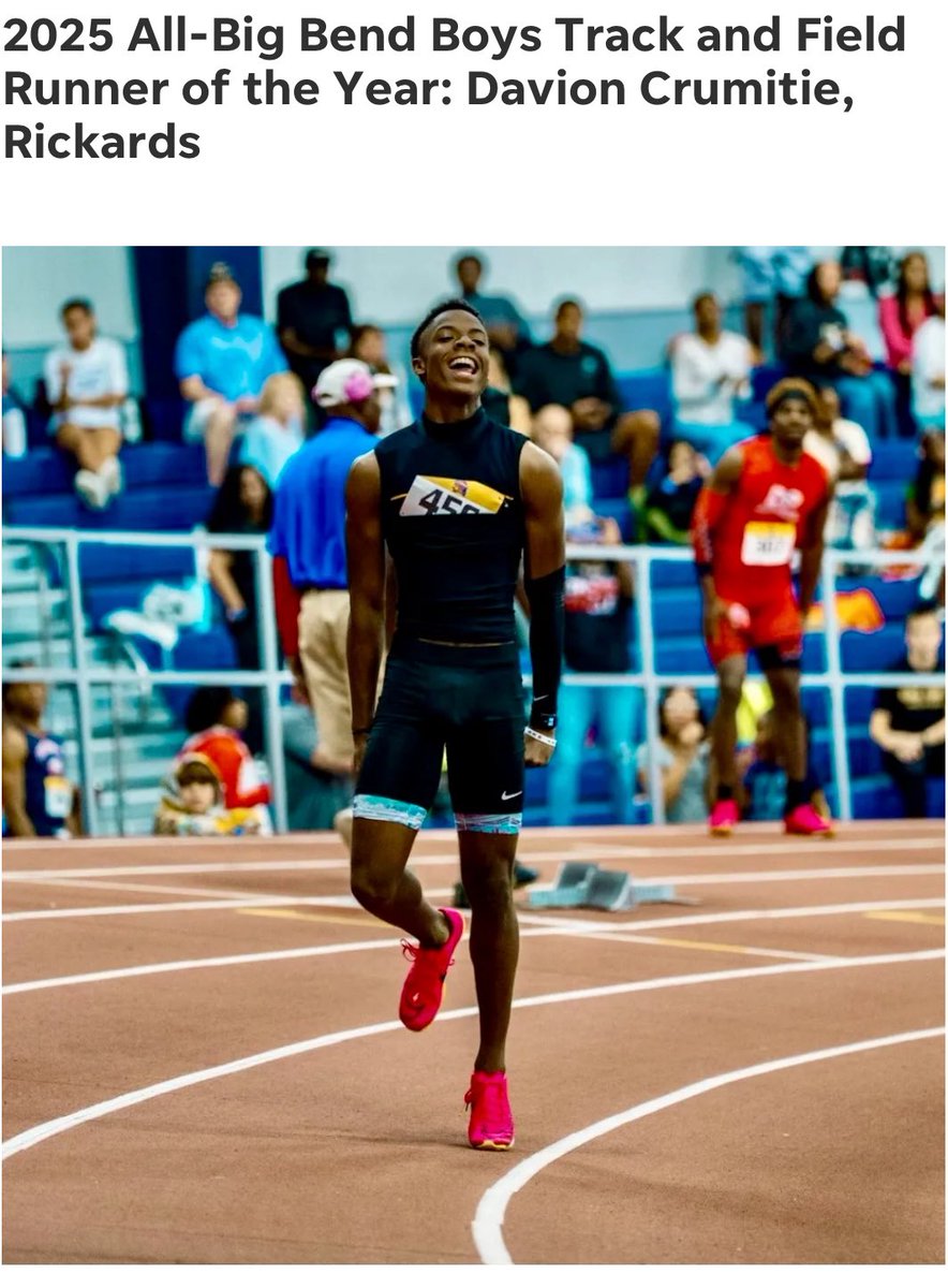 DavionCrumit1e's tweet image. Blessed to be announced big bend runner of the year🙏🏽 @_CoachBump @_CoachCod @CoachShephard @CoachMickens @CoachBillyG @evancooper2 @RonnieFouch @licostie_nick5 @Coach_2CAP @TomLoy247 @adamgorney @G_miller11 @Brohm_Brady @Coach_Grisham @pete_nochta13 @psurtain23 @D_shorts6