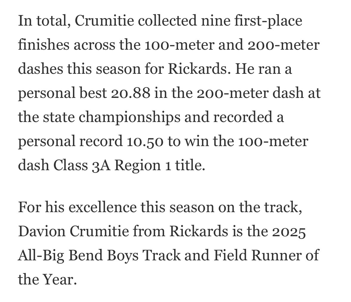 DavionCrumit1e's tweet image. Blessed to be announced big bend runner of the year🙏🏽 @_CoachBump @_CoachCod @CoachShephard @CoachMickens @CoachBillyG @evancooper2 @RonnieFouch @licostie_nick5 @Coach_2CAP @TomLoy247 @adamgorney @G_miller11 @Brohm_Brady @Coach_Grisham @pete_nochta13 @psurtain23 @D_shorts6