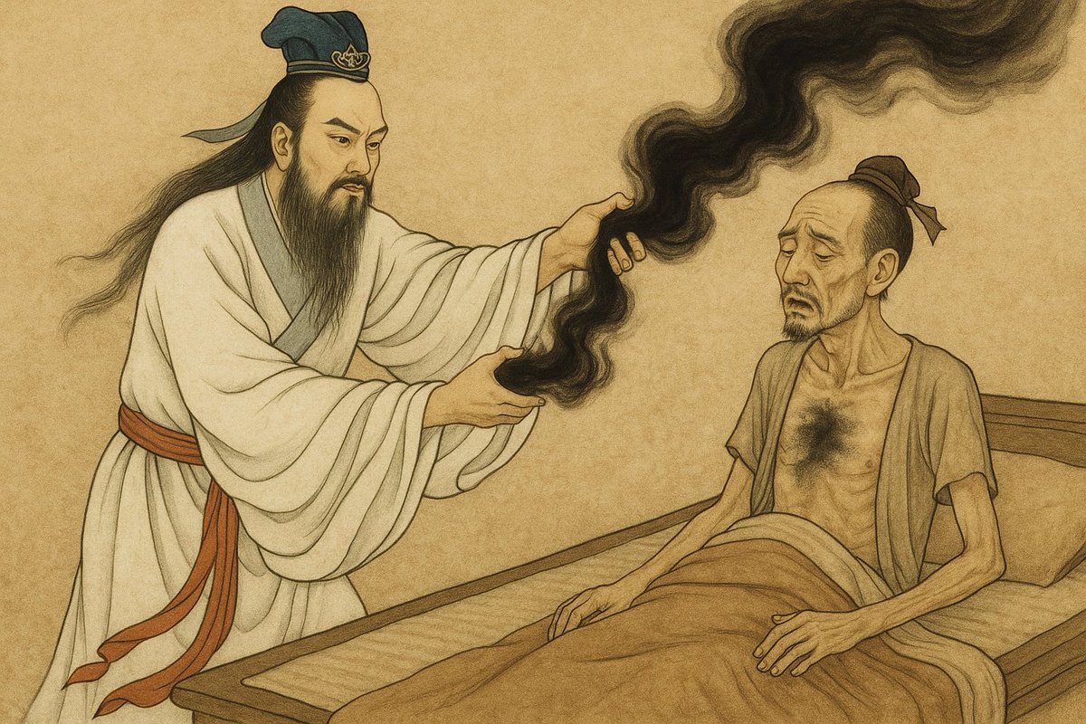 suanguaa's tweet photo. 祝由术 “神仙一把抓”和“移花接木”的详细步骤解析：
 
一、神仙一把抓（“抓病气”仪式）
 
核心逻辑：通过手势、咒诀、意象，“抓取”并驱除病气。
 
步骤1：剑指禁圈，锁定病气
 
- 手势：食指、中指伸直并拢（剑指），无名指、小指弯曲贴掌心，拇指压在无名指根。
- 动作：剑指对准病痛部位（如胃痛按腹部、头痛对额头），用力“点指”（动作轻，重在意念）。
- 咒诀+画圈：口中念“禁”字（可默念，强调“禁锢病气”），同时以剑指为笔，在患处前方凌空画圈（圈直径约5 - 10厘��，覆盖患处）。
 
步骤2：圈内书五行，旋圈聚病气
 
- 书字：在第一步的圆圈内，凌空书写“金、木、水、火、土”（顺序可按五行循环：金→木→水→火→土，对应五脏，象征“以五行克病”）。
- 旋圈存想：保持剑指，顺时针绕圈画弧（持续10 - 30秒），同时 强烈存想：
→ 患处的“病气”（如疼痛、酸麻、肿胀）像“黑雾”被圆圈吸附，逐渐拧成一团蓬松的棉花（越具体越好，比如棉花的质感、颜色）。
 
步骤3：龙爪扯棉，掷病出境
 
- 手势变化：剑指变**“龙爪”**——五指弯曲如鹰爪（食指、中指微弯，拇指扣住无名指，小指收拢）。
- 存想穿透：想象龙爪指尖“穿透皮肤”，直接抓住第二步的“棉花团”（病气具象化）。
- 扯出+咒诀：猛力（意念上的“拉拽”）将棉花团从病灶扯出，同时喊“去”字，随即甩��扔出（方向可向前或向下，象征扔弃病气）。
 
二、移花接木（“转移病气”仪式）
 
核心逻辑：把体内病气“转移”到植物上，依赖 “书讳”（画秘符） 和 咒诀（图中符号为祝由专属“讳字”，类似符箓文字）。
 
阶段1：收病入掌——把病气“吸”进手掌
 
- 手势：右手剑指，左手掌心向上（如托碗状）。
- 书讳动作：以右手剑指为笔，在左手掌心凌空写讳字（参考图中符号：如“移”“乘”“霝”组合，需按传承顺序，古人认为讳字有“收病”神力）。
- 念咒收病：书写时默念咒文：
“天医驱令，万病入掌，急急如律令”
（“天医”象征神灵助力，“急急如律令”表迫切，存想：病气顺着手臂“流”入左掌，凝成一团黑气）。
 
阶段2：移病入植物——把病气“种”进植物
 
- 选植物：挑活的植物（树、草、花均可，传统认为植物能“承载病气”）。
- 书讳打咒：
- 手势：右手剑指对准植物（如树干、叶片），凌空写另一组讳字（参考图中“接”“乘”等符号，对应“转移”意）。
- 念咒转移：书写时默念咒文：
“天医行法，万病入物，急急如律令”
- 存想：左掌的“黑气”顺着剑指，像“箭”射入植物，被植物“吞掉”（可想象植物微微颤动）。