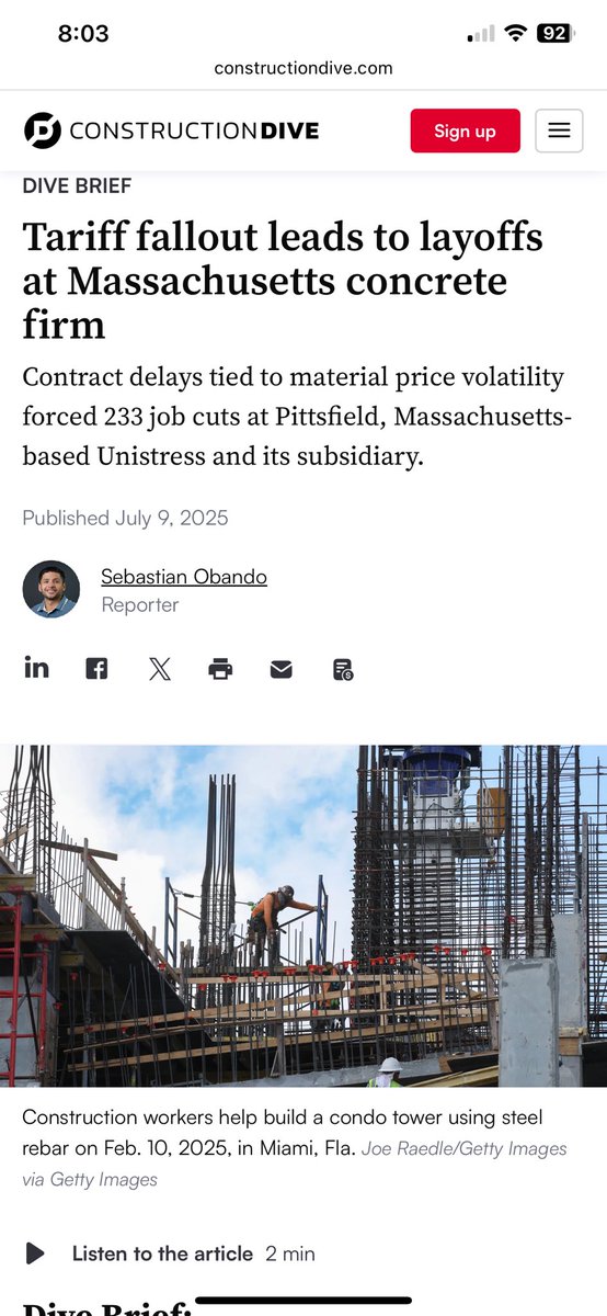 natel07_l's tweet image. Breaking : Hope all you maga construction workers are happy with trump and his foolish tariffs. Will trump provide them with lifetime unemployment benefits from the billions he says are pouring into out country? Doubt it. Trumpโs a fucking liar.
