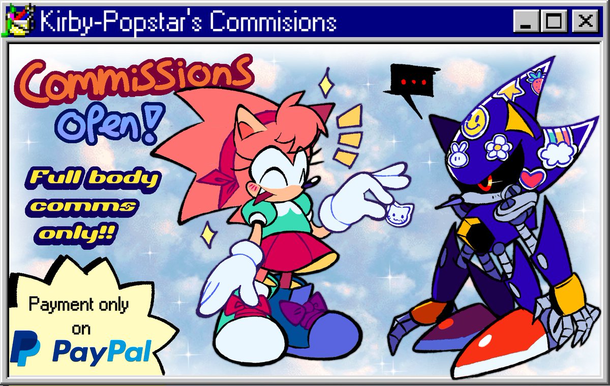 Kirby_Popstar_'s tweet image. Hi! Commissions are now open for this month! (July and August) Check out the info and send me a DM if you're interested :) ✉️ If the list is full, I can put your name on the waiting list for the next commissions slots. #commsopen #SonicTheHedgehog #commissionsopen #SonkRom