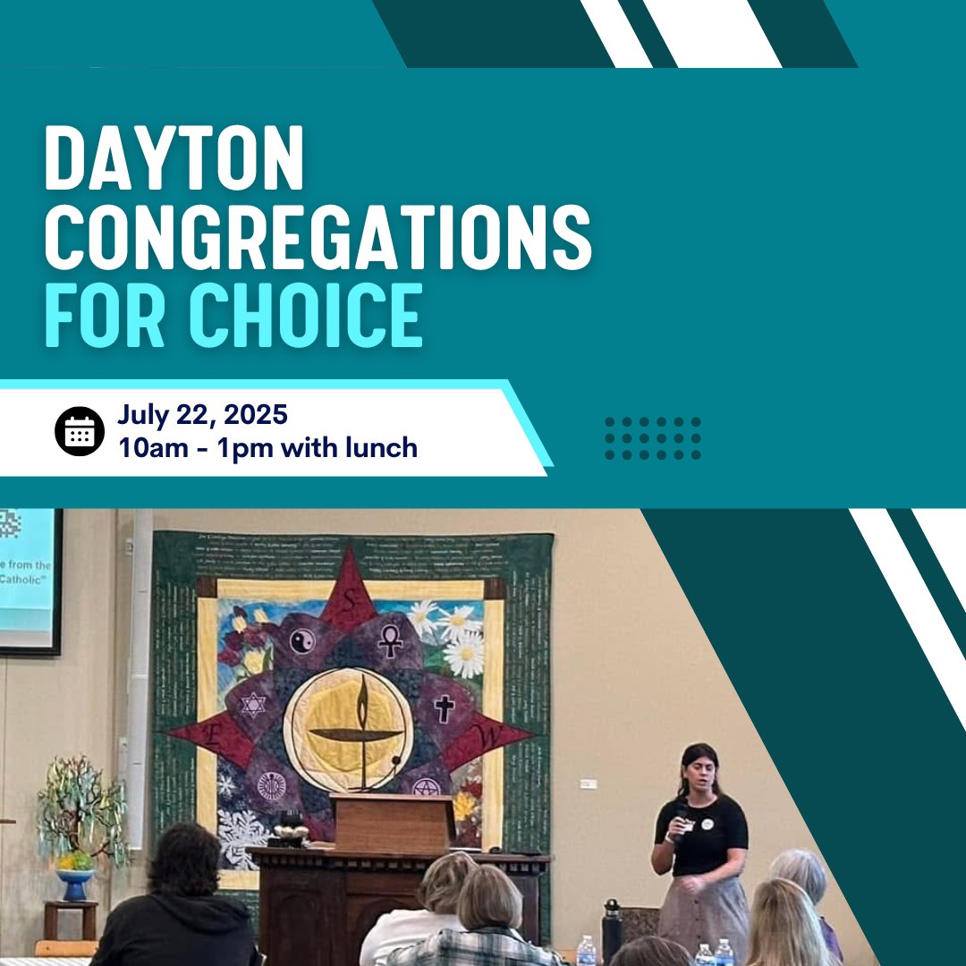 🚗💨📢 Gather with Dayton faith leaders &amp; congregations to hear about the state of reproductive freedom in Ohio, what obstacles exist for people seeking reproductive health care, and how you can get involved to create solutions!

More here: actionnetwork.org/events/dayton-…