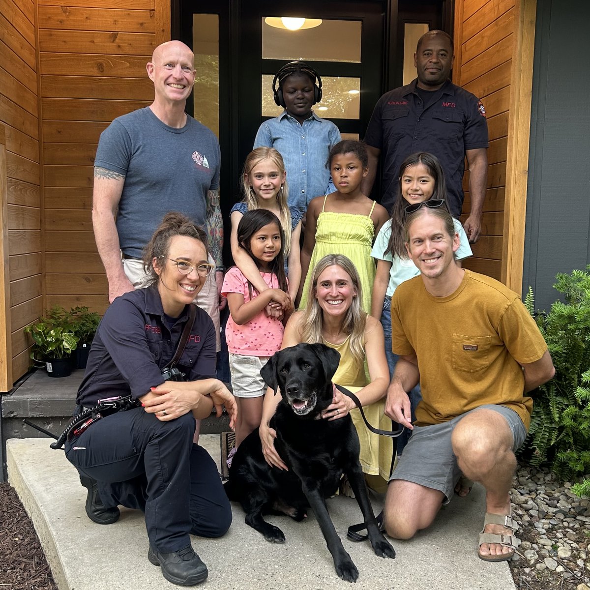 Days before Christmas, Kate, Luke, and their family escaped a fast-growing fire spreading into their home. But Ian, their beloved black lab, was still inside.

Six months later, the same firefighters who saved Ian welcomed them all back home. Read more:cityofmadison.com/fire/blog/2025…