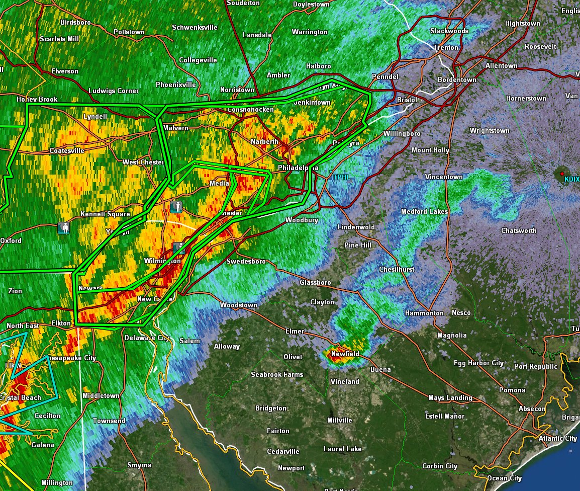 As of 8:00 PM, a considerable flash flood event is evolving in/around the Wilmington and Philadelphia areas. If you have any reports in these areas, please pass them along to us with the location and photos if possible. Thanks!

#PAwx #DEwx #NJwx #MDwx