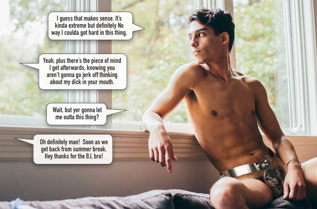 The deal #conqueredmanhoodcaptions #lockedcock #chastityfrat #chastity #locked