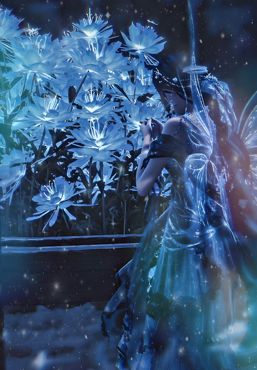 She made wishes upon blue flowers