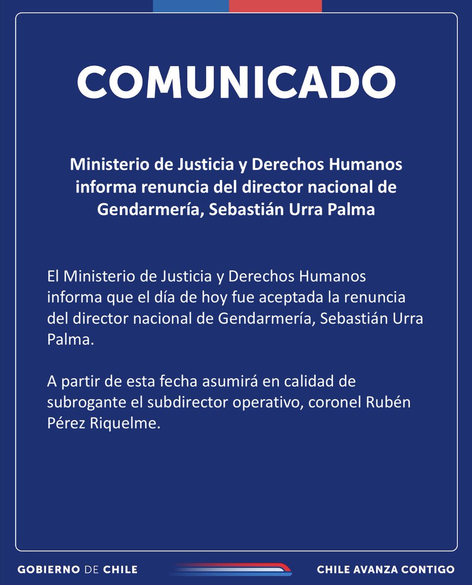📌Comunicado Ministerio de Justicia y Derechos Humanos: