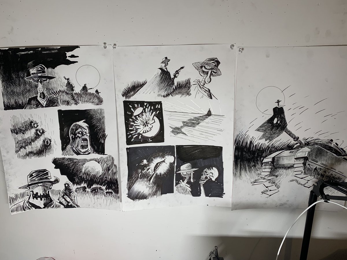 Short comic In progress after handling bek 9 inks.