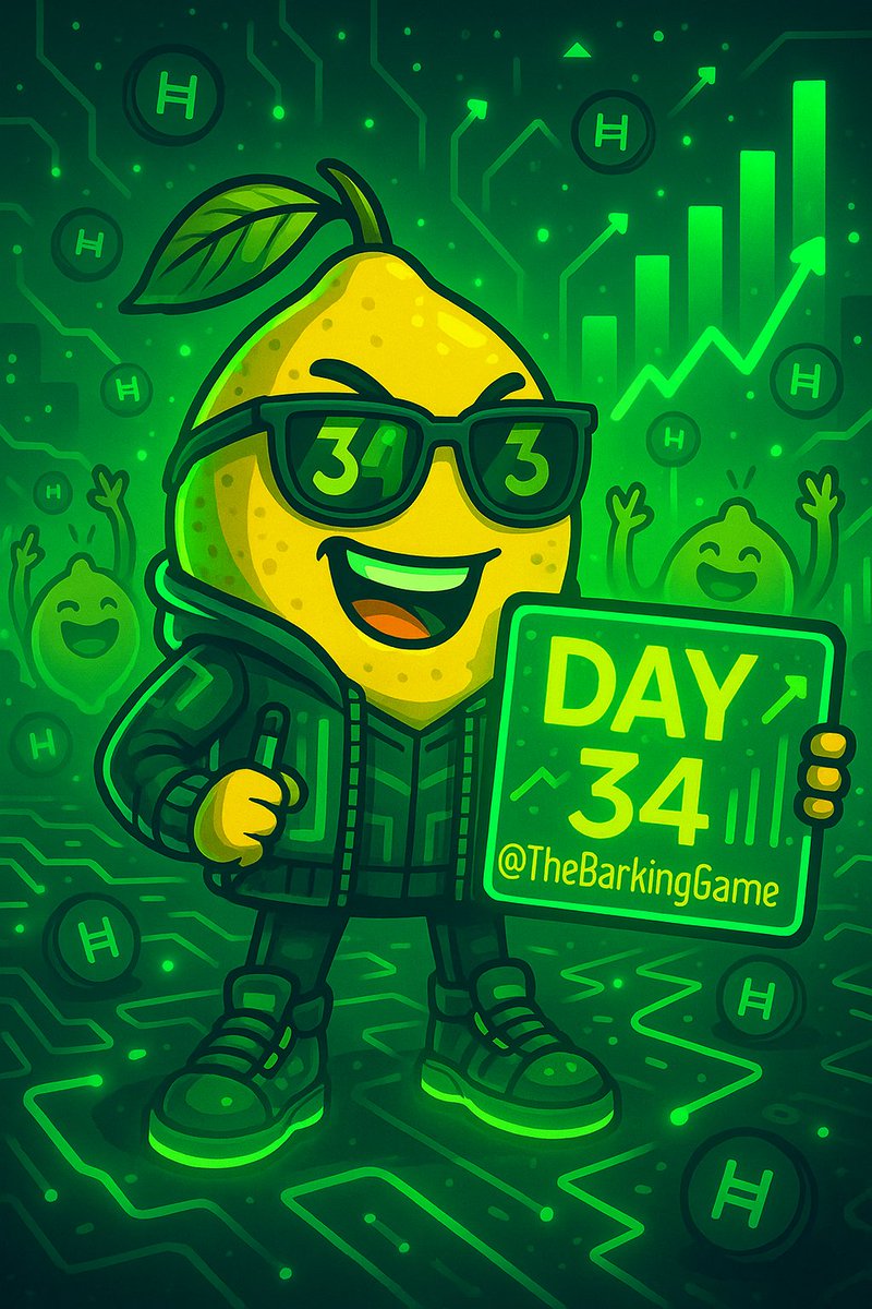 HederaVanguard's tweet image. DAY 34 @TheBarkingGame — THE CHARTS ARE SCREAMING, THE CROWD IS ROARING, AND @LeemonHead2  STILL LEADING! 🍋⚡ $HBAR UP, $HBARK LOUD — THIS IS THE BARKING GAME TAKEOVER! 📈🔥 #TheBarkingGame #HBARsurge #LemonLegend
@pirate_peep @Deanlevy6 @ContagiousWin @thesosana @chasker