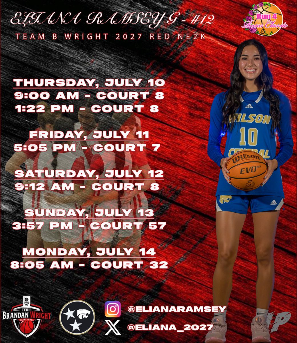 Excited to be headed to Louisville for <a href="/TFNsRun4Roses/">TFN's Run 4 Roses</a>! Here’s my schedule! 
<a href="/TBWexposure/">Team Brandan Wright</a> <a href="/CoachK_22/">Keri O’Neal</a> <a href="/ladywildcat_wbb/">Lady Wildcats Basketball</a>