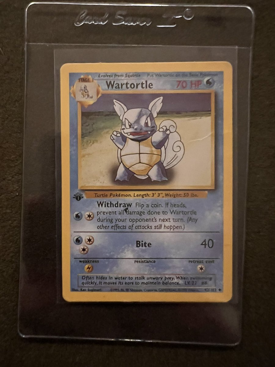 murrayscards's tweet image. First edition base set Warortle (marked on front) $10

See photos for condition: Cards will range from near mint to moderately played in most listings especially vintage. #murraystacksale
