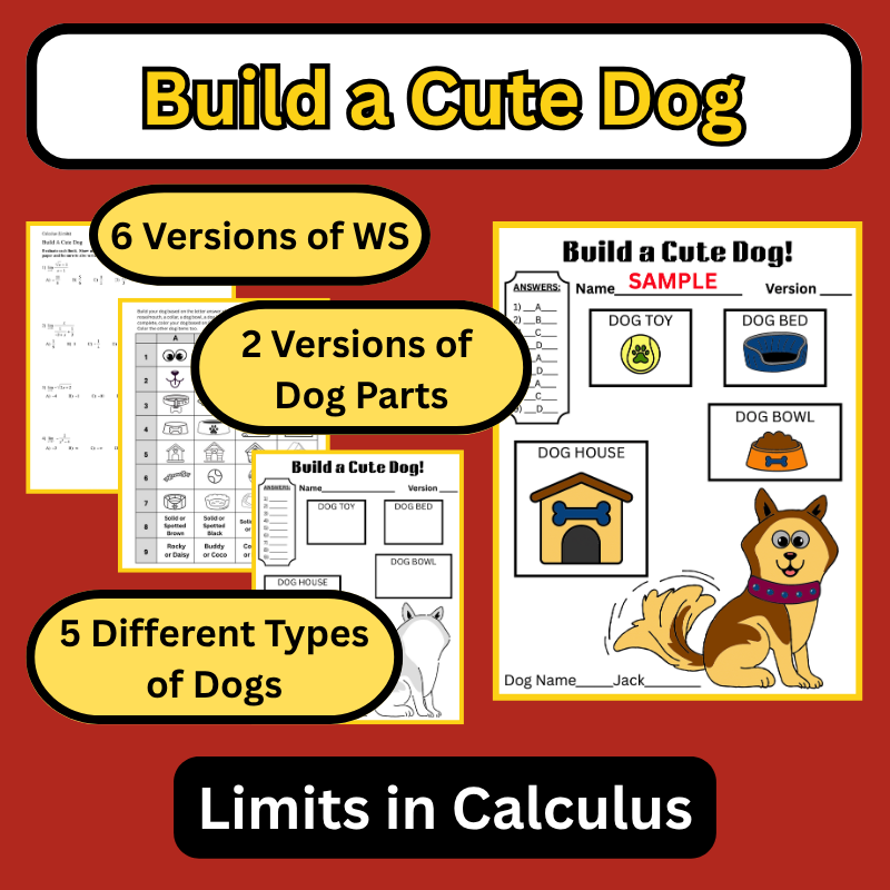 ColeMathematics's tweet photo. Build a Cute Dog – Evaluating Limits - Calculus Activity - NO PREP https://t.co/BLCrfbaoTI https://t.co/PhDwi3pR6E