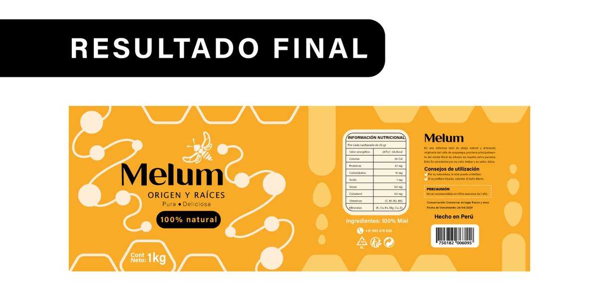 Damari1199649's tweet image. 🍯✨ En este proyecto quise darle una nueva cara a APIMIEL.
Propuse un renaming y un look visual más fresco, natural y actual 🌿
La idea: una marca más cercana, auténtica y conectada con quienes apuestan por lo consciente 💛
#DiseñoConPropósito #ConsumoNatural #Renaming #Branding