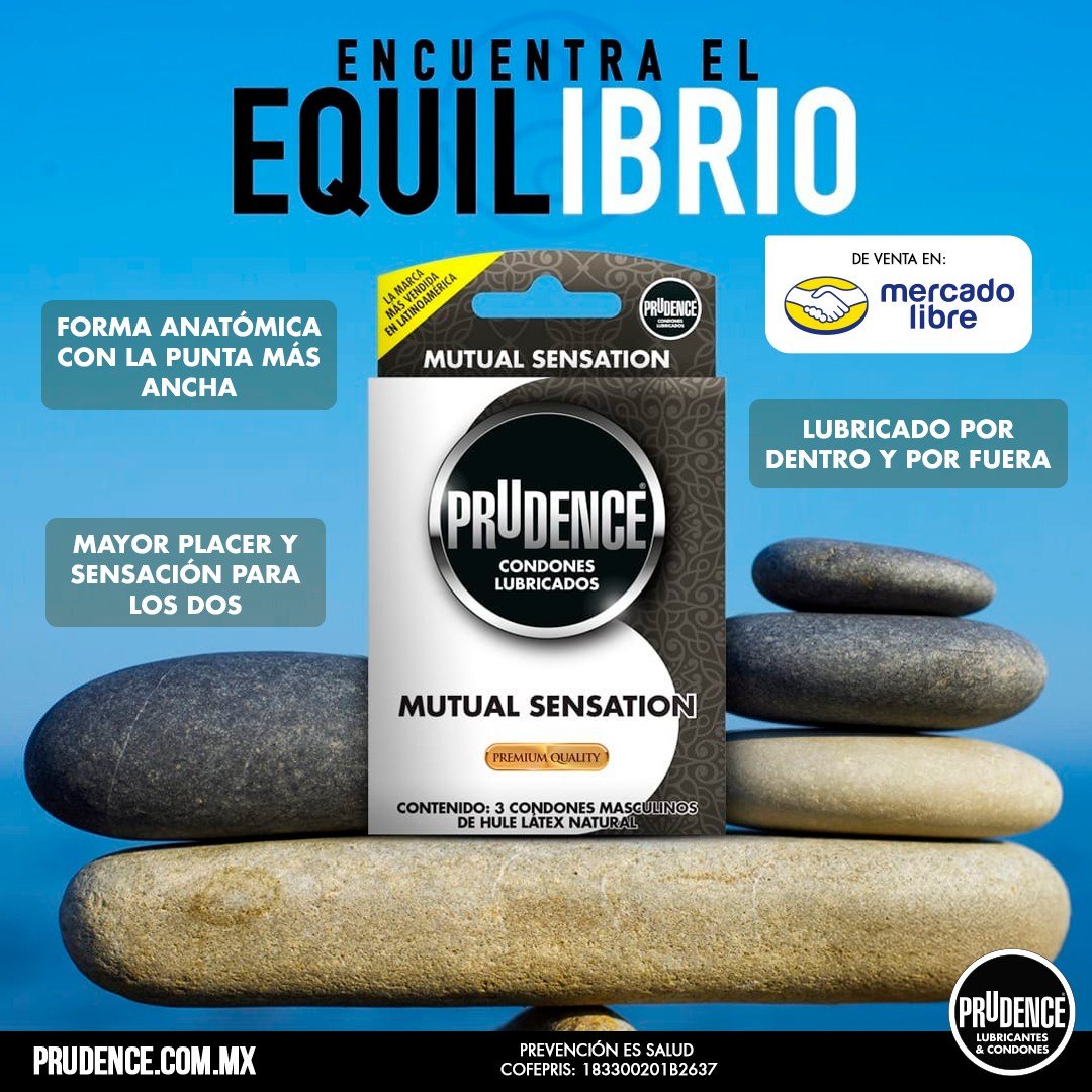 Alcanza el placer mutuo en tu relación con Prudence Mutual Sensation; al estar lubricado por dentro y por fuera, tú y tu pareja disfrutarán más.

Encuéntralo en Mercado Libre: bit.ly/3GbEgPU