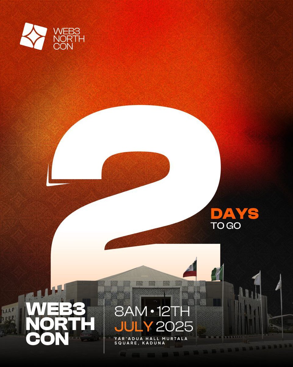 Web3North๐ณ๐ฌ (@web3north_con) on Twitter photo ๐ Just 2 days until <a href="/Web3north_con/">Web3North๐ณ๐ฌ</a> in Kaduna Join 3,000+ crypto enthusiasts, 10+ speakers, and industry giants like <a href="/0xweb3bond/">Jeribond ๐บ๐ธ๐ง๐ฆ</a> at The Venetian for epic talks, networking, and the future of finance. Donโt miss the ultimate <a href="/Web3north_con/">Web3North๐ณ๐ฌ</a> ๐ Just 2 days until <a href="/Web3north_con/">Web3North๐ณ๐ฌ</a> in Kaduna Join 3,000+ crypto enthusiasts, 10+ speakers, and industry giants like <a href="/0xweb3bond/">Jeribond ๐บ๐ธ๐ง๐ฆ</a> at The Venetian for epic talks, networking, and the future of finance. Donโt miss the ultimate <a href="/Web3north_con/">Web3North๐ณ๐ฌ</a>