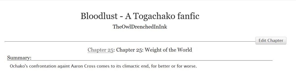 Bloodlust_Fic's tweet photo. Chapter 25 is live!

Please read the author note at the beginning, it has important information about the next chapters. 

https://t.co/p9EMQngmaT

#Togachako #HimikoToga #OchakoUraraka #MyHeroAcademia #BokuNoHeroAcademia #fanfiction https://t.co/2Dinr8JVZf