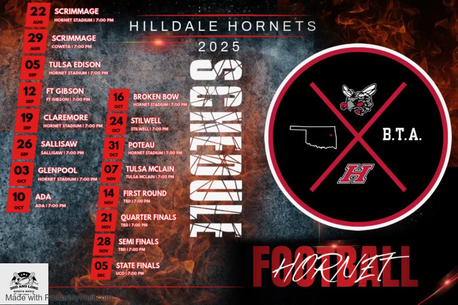 HornetTouchdown's tweet photo. 2025 schedule!!!
#BTA
#GRIND https://t.co/a0e5tJa6tW