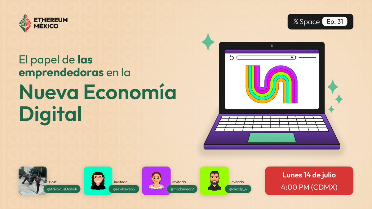 ¿Cómo están utilizando las nuevas tecnologías las emprendedoras para escalar sus negocios?👩‍💻💼

En este Live hablaremos sobre el papel de las mujeres en esta nueva economía digital, y  cómo las nuevas tecnologías están redefiniendo el camino del emprendimiento femenino.💜✨