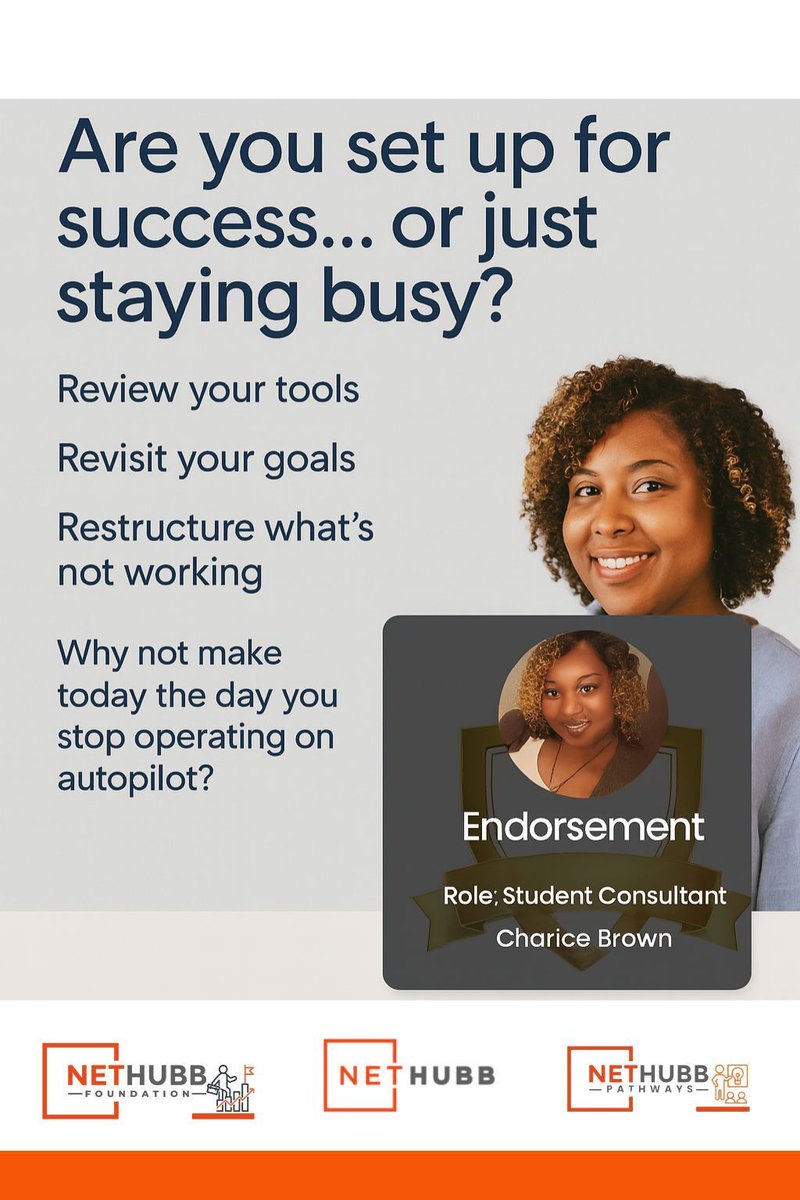 nethubb's tweet image. #WhyNotWednesday - 𝗔𝗿𝗲 𝘆𝗼𝘂 𝘀𝗲𝘁 𝘂𝗽 𝗳𝗼𝗿 𝘀𝘂𝗰𝗰𝗲𝘀𝘀… 𝗼𝗿 𝗷𝘂𝘀𝘁 𝘀𝘁𝗮𝘆𝗶𝗻𝗴 𝗯𝘂𝘀𝘆?

Success isn’t just about activity—it’s about intention.

#WhyNotWednesday #SetUpForSuccess #NethubbStrategy #Nethubb #NethubbFoundation #NethubbPathways