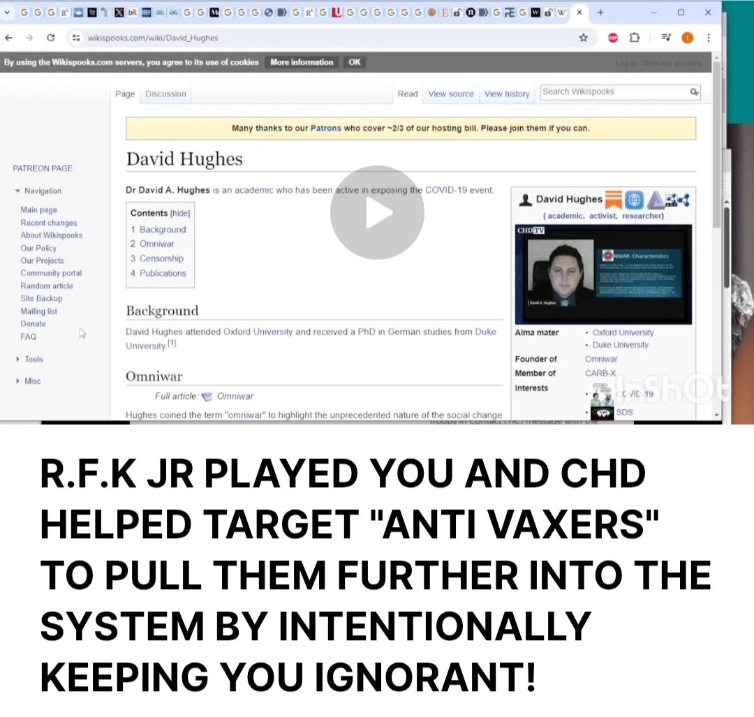 R.F.K JR PLAYED YOU AND CHD HELPED TARGET "ANTI VAXERS" TO PULL THEM FURTHER INTO THE SYSTEM BY INTENTIONALLY KEEPING YOU IGNORANT! rumble.com/v6vymbm-416480…