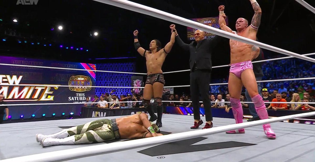 SKWrestling_'s tweet photo. W for PROTOSHITA!
#AEWDynamite https://t.co/0sVuU8TOCv