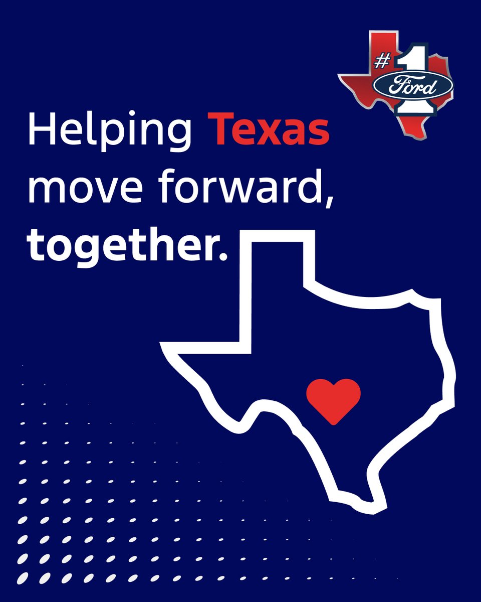 Standing with Texas.

Your Texas Ford Dealers are donating $1M to support recovery and rebuilding after the devastating Hill Country floods. We believe when Texans face challenges, we face them together.

#TexasStrong #TexasFord
