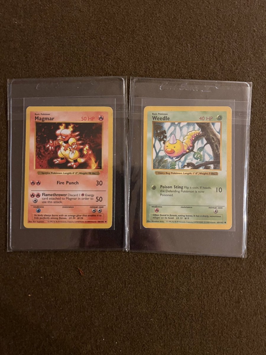 murrayscards's tweet image. Shadowless base set lot $4

See photos for condition: Cards will range from near mint to moderately played in most listings especially vintage. #murraystacksale