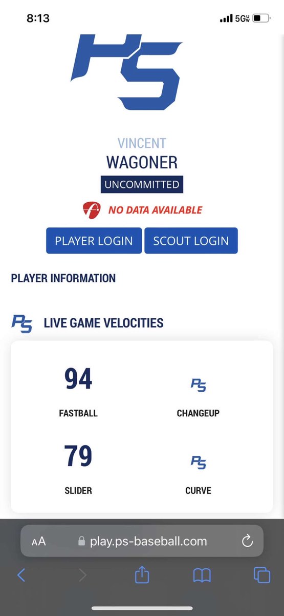 Vinny Wagner up to 94 with a power SL.  Next start Saturday Sat July 12th at 1:30pm at Boston English.  Pitching for Vermont Select 17U. 🔥