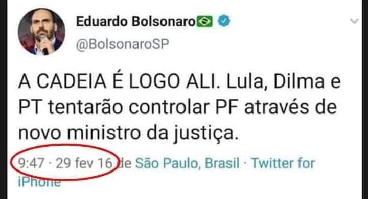 Olha a data que esse vagabundo sempre conspirou  contra o Brasil,  alguma semelhança com o governo do inelegível ou é mera coincidência. 
Vagabundo