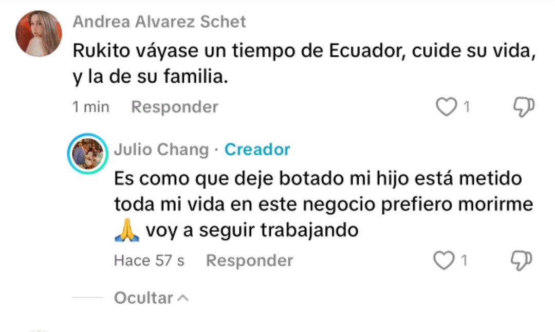 Pedirle a Rukito que salga del país por su propio bien es una estupidez, literalmente dedicó su vida a su empresa.

Al que si tienen que exigir y mandar a la verga es a ese hijueputa que está en Carondelet y no arregla ningún problema de seguridad. Los cojudos con los cojudos.