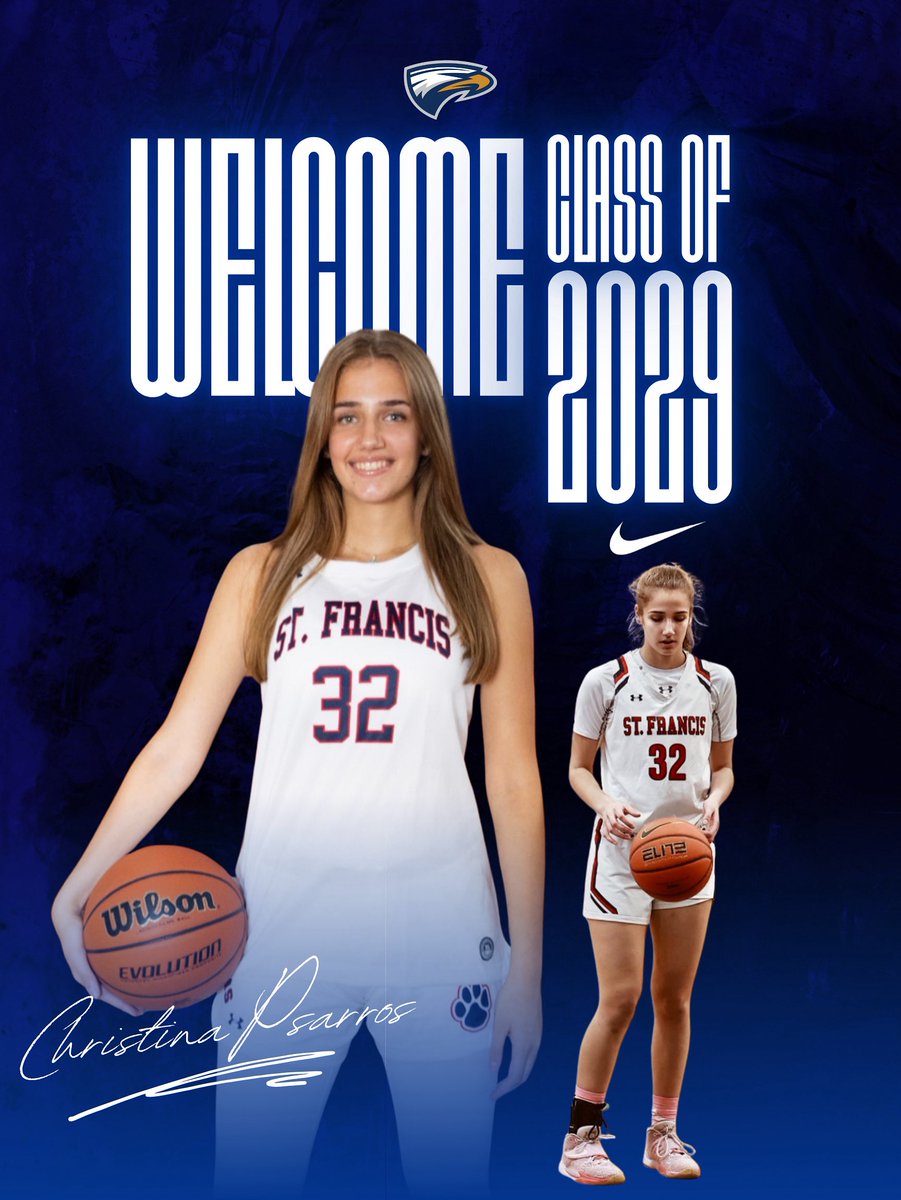 Time to say hello to newest members of the squad 🏀🦅 First up we have a forward from Queens, NY Christina Psarros!