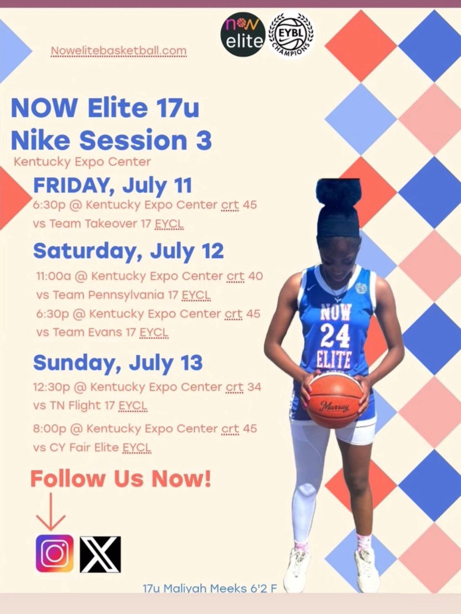 meeks_maliyah's tweet image. Hereβs my schedule for Nike Session 3 in Louisville, Kentucky