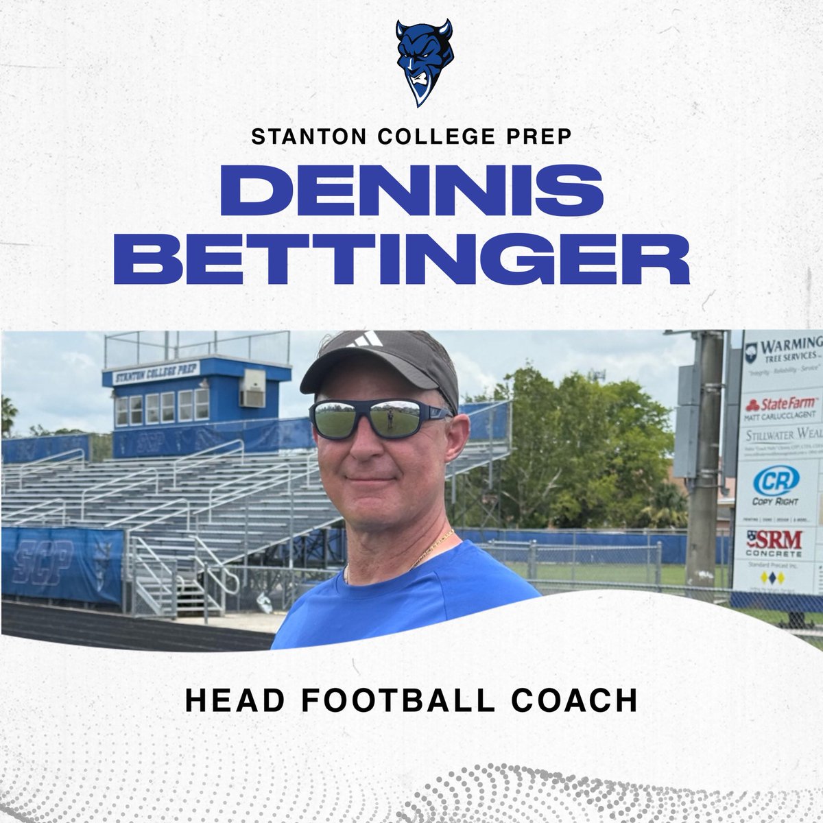 🚨 Welcome Coach Bettinger! 🚨 Please join us in welcoming Coach Dennis Bettinger as the new head football coach at Stanton! With a passion for developing student-athletes and building a strong culture, Bettinger is ready to lead with pride and purpose.💙🏈 #StantonAthletics