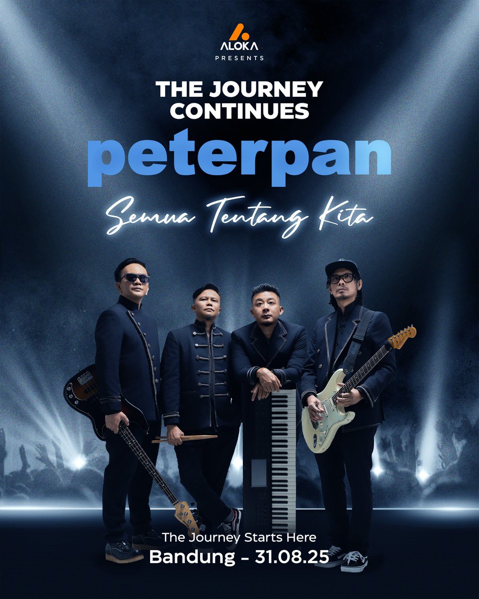 Setelah 16 tahun, akhirnya <a href="/PeterpanBand_id/">Official PETERPAN 응⏺ ㅣᯅ</a> comeback melalui Konser "The Journey Continues PETERPAN "

Penasaran kan? 
Yuk simak obrolan brg PETERPAN &amp; Budi ALOKA (CEO ALOKA) 

🗓 Kamis,10 Juli 2025
⏰ 11.00-12.00
📍 Live YouTube, Tiktok &amp; IG
📍 streaming sonora.co.id