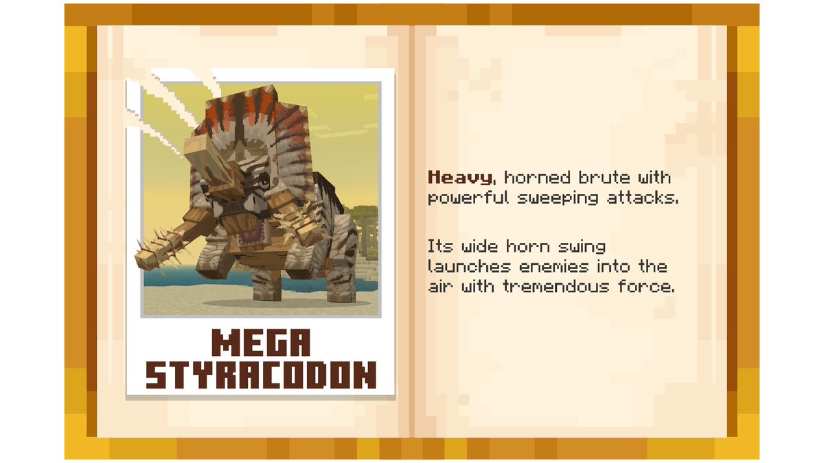 cyclonegamesmc's tweet photo. Meet the Mega Styracodon 🔥 https://t.co/53afWRDjox