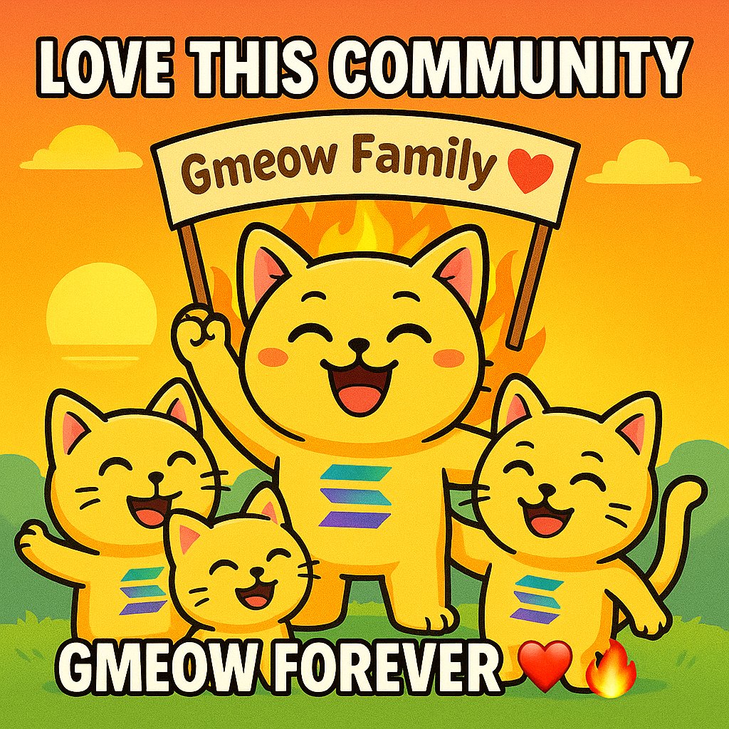 Gmeow Meme Cat | Solana tweet media