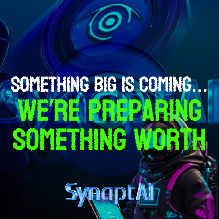 🚨 Something big is coming…
We’ve been quiet — because we’re preparing something worth the noise.

🧠 SynaptAI is gearing up for a major announcement.
And to celebrate what's next, we're launching Airdrop Round 2.
Bigger. Smarter. Sharper.

💥 Get ready to predict, compete, and