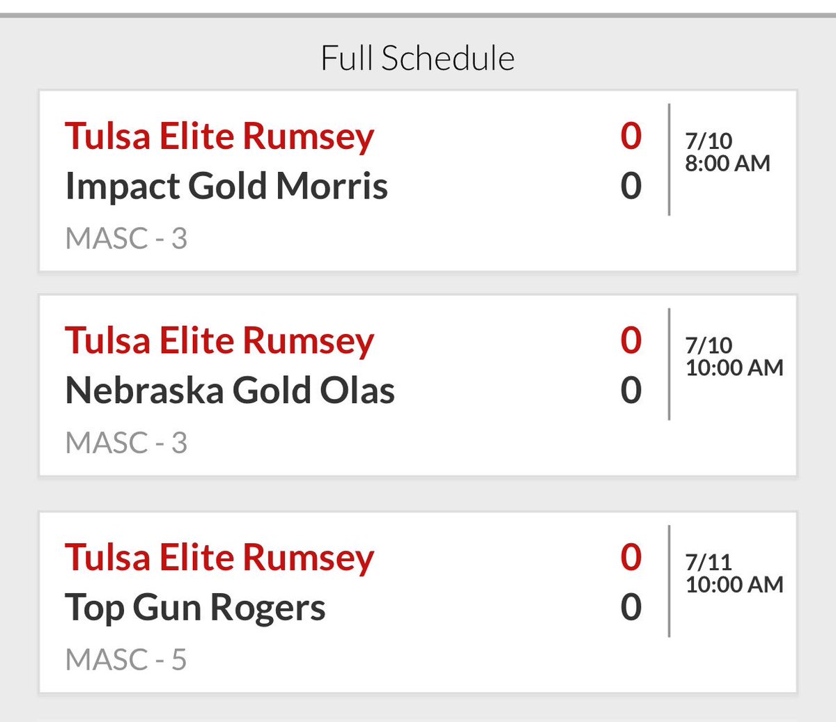 FOUR YEAR COACHES- I will be picking up one last tournament with my old club team, Tulsa Elite Rumsey, at the Top Gun Elite Championship this week!