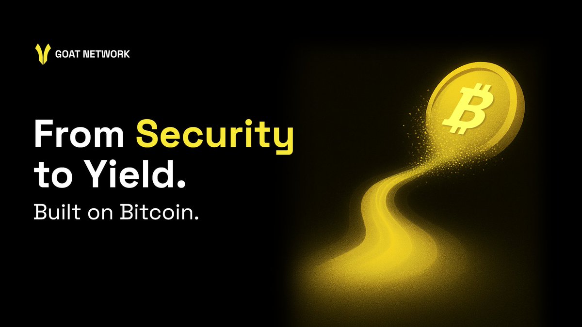 ✨LFGOAT! @GOATRollup will make BTCFi great again. ♻️@GOATRollup was born to  solve the two most important problems for BTCFi: 🔹Security 🔹Liquidity and sustainable  yield #Goatnetwork #BTCFi