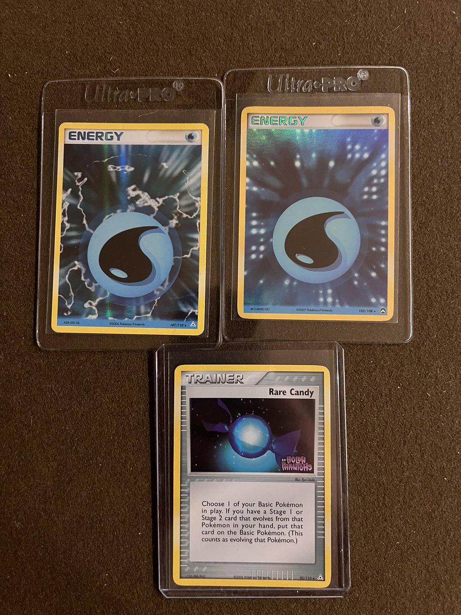 murrayscards's tweet image. Holo energy lot including a stamped rare candy: $25

See photos for condition: Cards will range from near mint to moderately played in most listings especially vintage. #murraystacksale