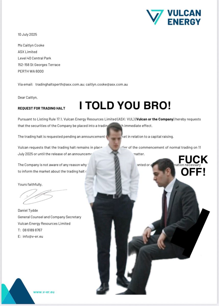 yarra44's tweet photo. New Wall Street 🇺🇸 target? 🎯 
Live long and prosper 🖖 $VUL.ax ANOTHER dilutive equity capital raise. Where’s DLE bro Alex now? MIA https://t.co/jqN8Kez9sA