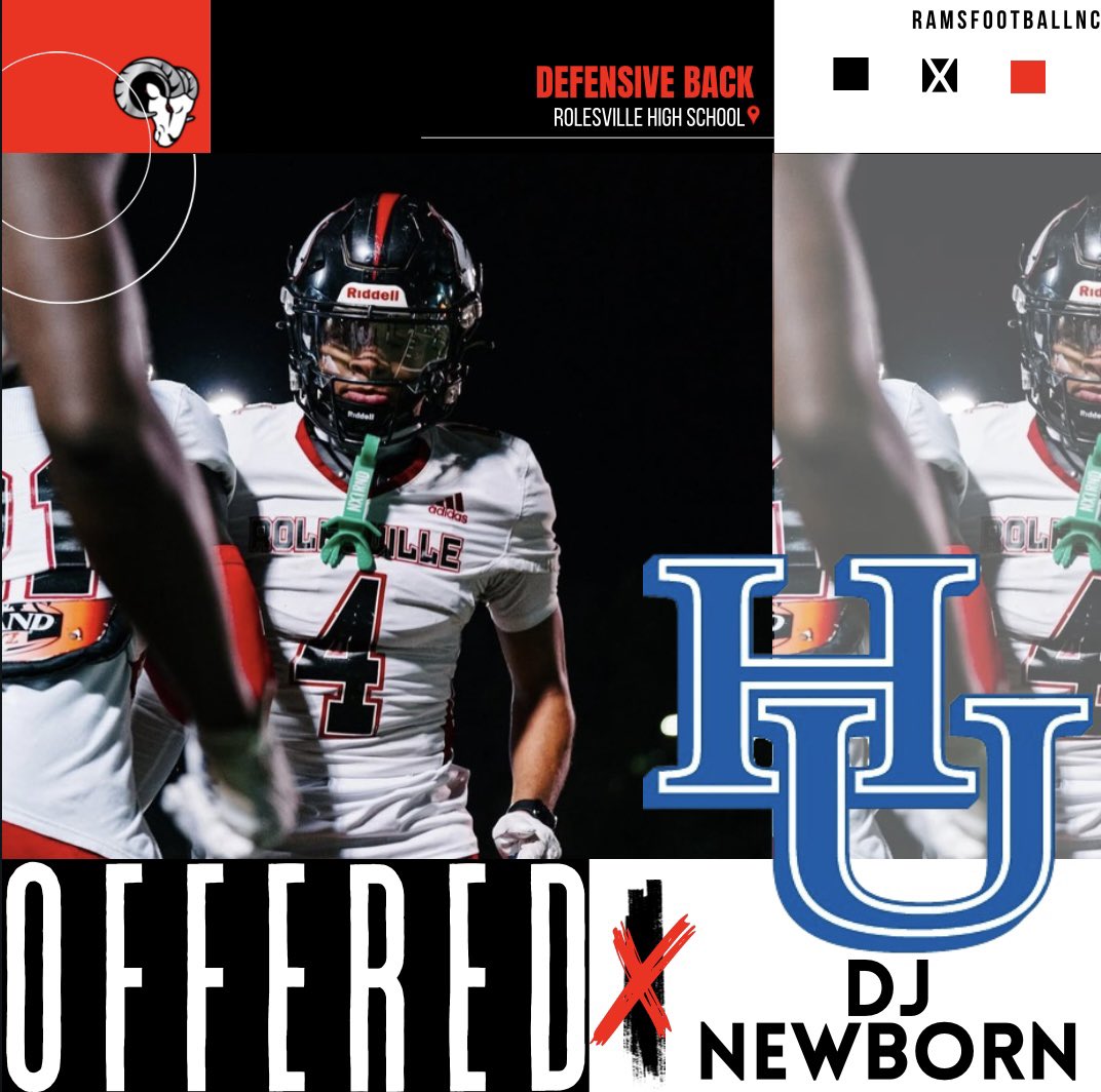 Rolesville Rams Football (@ramsfootballnc) on Twitter photo Congratulations <a href="/derion_newborn/">Derion (DJ) Newborn</a> for earning an offer from <a href="/HamptonFootball/">HUFootball</a> !! 💪🏽🏈 <a href="/RRACKLEY9/">Coach Ranier (Rack) Rackley</a> Congratulations <a href="/derion_newborn/">Derion (DJ) Newborn</a> for earning an offer from <a href="/HamptonFootball/">HUFootball</a> !! 💪🏽🏈 <a href="/RRACKLEY9/">Coach Ranier (Rack) Rackley</a>