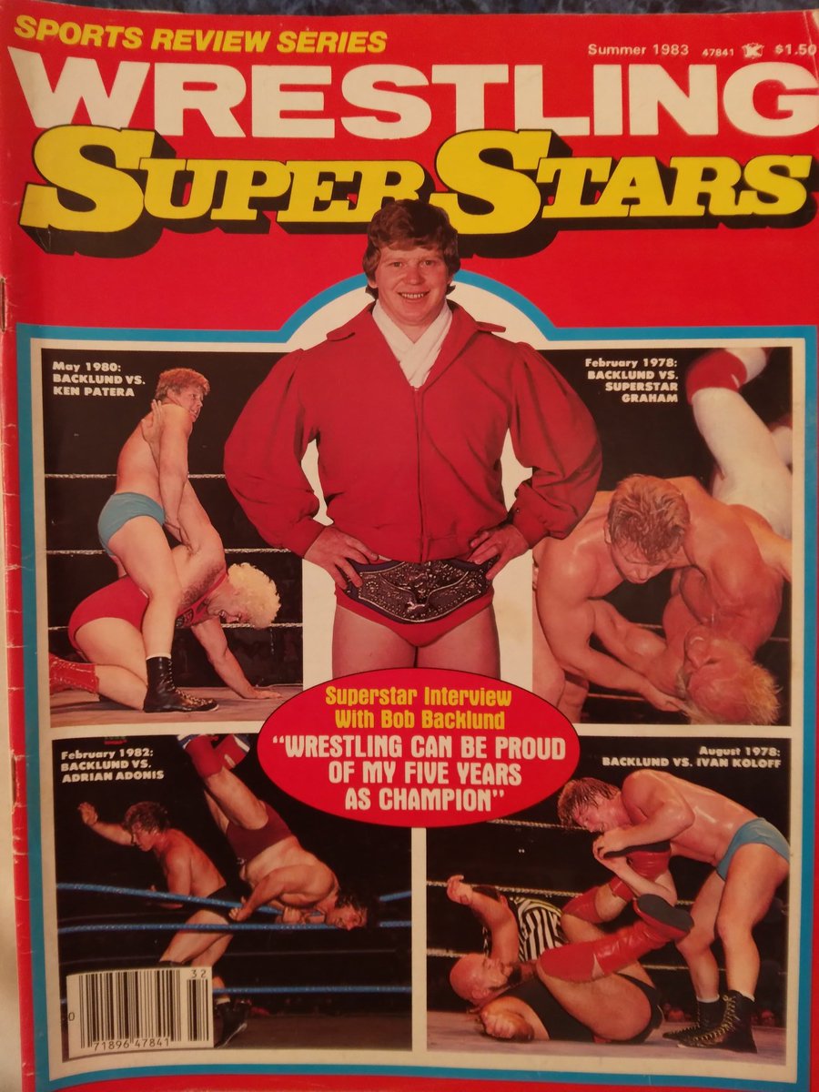 JeffArnie8's tweet image. Arnie's Archives: A full retrospect of Bob Backlund and his first five years as WWF champion on the cover of Wrestling Superstars summer 1983 @WrestlingIsKing @VintageWWFMag @RasslinGrenade