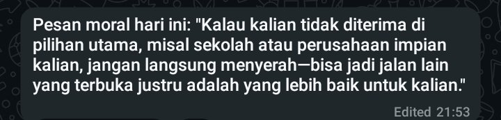 jjasmiinetea's tweet photo. makasih ya #imkevin buat pesan moralnya, mungkin kedepannya aku bakal mencoba untuk lebih menerima kenyataan. walaupun ttp ada satu dua hal yang bikin aku ga nyaman berada di lingkungan itu, tp semoga aku ttp bisa menjalani yang terbaik https://t.co/slgoBjLkX8