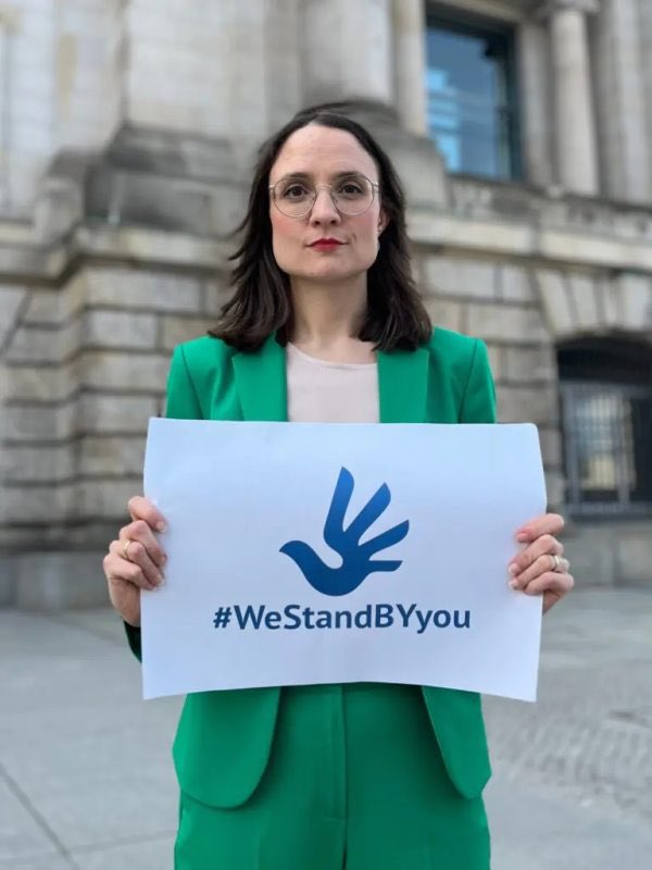 TatsianaKhomich's tweet image. As part of #WeStandBYyou campaign, Chantal Kopf, Ricarda Lang and Sandra Stein (Alliance 90/The Greens, Germany), along with Vula Tsetsi (European Green Party, Greece), are becoming the godparents of Dzmitry Ivashkou, Yuliya Yurhilevich, Dzmitry Kuchuk and Hanna Ablab #Belarus
