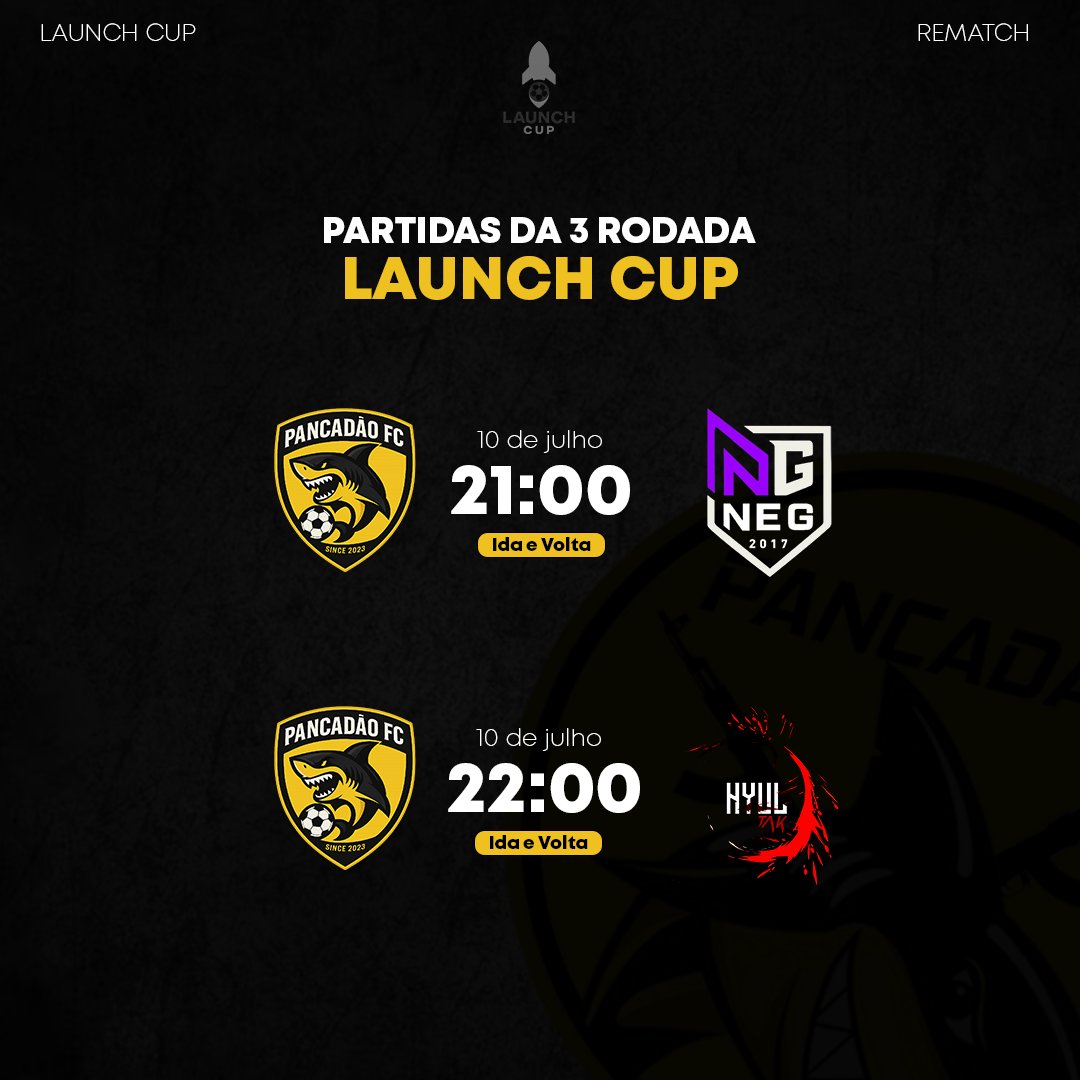 JOGOS DO DIA 10/07 DA PANCADÃO FC!

Amanhã, dia 10, voltaremos em campo para finalizar nossos compromissos da fase de grupo do Launch Cup!

Vamos em busca da classificação e contamos com a torcida do TUBARÃO-ABELHA 🦈🐝

#goP4NC
