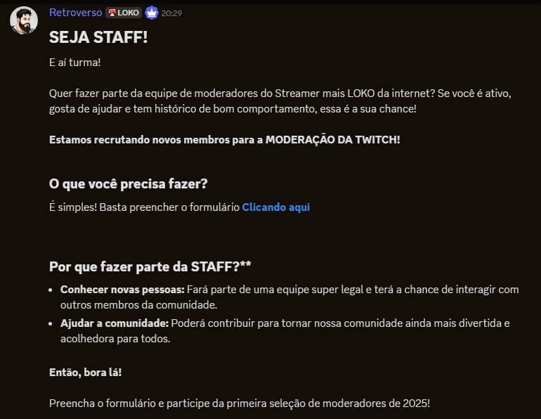 Momentos desesperados pedem medidas desesperadas...