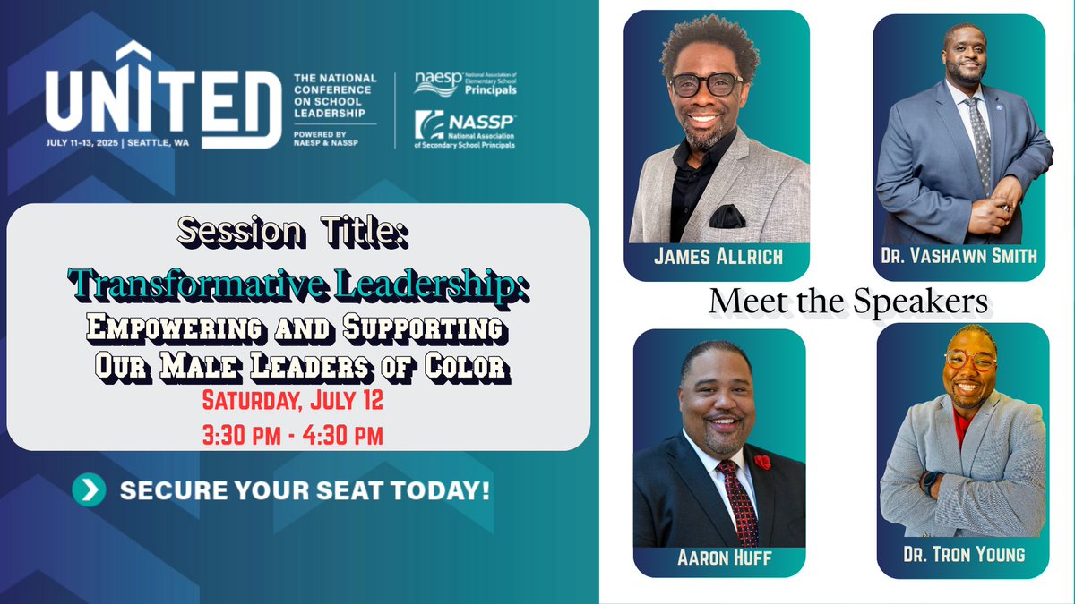 Dr. Tron Young (@tron2teach4u) on Twitter photo I'm excited to connect with fellow educators at the Principals United conference in Seattle this weekend, where we'll explore new ideas and strategies to empower schools and students nationwide. <a href="/NASSP/">National Assoc. of Secondary School Principals</a>
#PrincipalsUnited #BeTheThermostat I'm excited to connect with fellow educators at the Principals United conference in Seattle this weekend, where we'll explore new ideas and strategies to empower schools and students nationwide. <a href="/NASSP/">National Assoc. of Secondary School Principals</a>
#PrincipalsUnited #BeTheThermostat